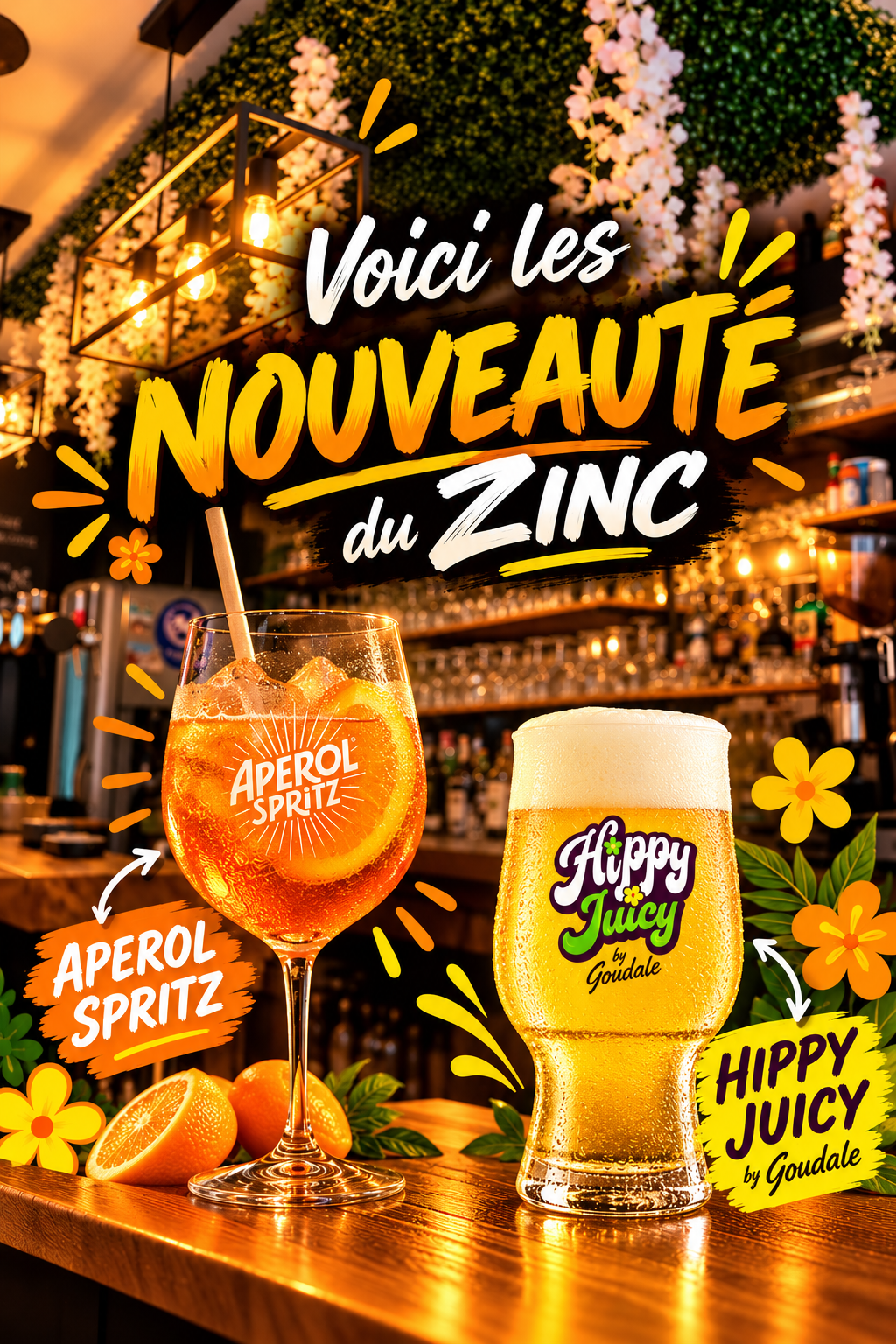 Les boissons du moment au Zinc